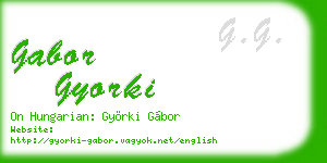 gabor gyorki business card